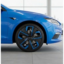 Luvak Tüm Fiat Modellere Uyumlu 16 Inç Çıtalı Mavi Jantkapağı 1 Takım (4 Adet) 1000R16