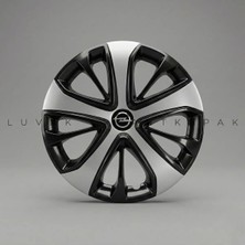Luvak Opel Meriva Uyumlu Jantkapağı - 15 Inç - 1 Takım (4 Adet) - Çelik Görünümlü 1040R15