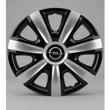 Luvak Opel Corsa Uyumlu Jantkapağı - 15 Inç - 1 Takım (4 Adet) - Çelik Görünümlü 1010R15