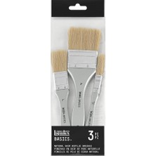 Liquitex : Basics : Zemin Fırça Seti : 3 Adet x Sert Kıllı Zemin Fırçası