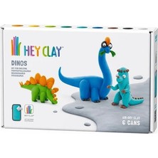 Hey Clay Yaratıcı Kil Seti - Stegosaurus, Pachycephalosaurus, Brachiosaurus
