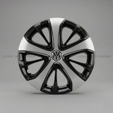 Luvak Volkwagen Transporter Uyumlu Jantkapağı - 15 Inç - 1 Takım (4 Adet) - Çelik Görünümlü 1040R15