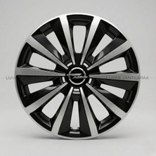 Luvak Opel Meriva Uyumlu Jantkapağı - 15 Inç - 1 Takım (4 Adet) - Çelik Görünümlü 1100R15