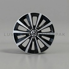 Luvak Golf Uyumlu Jantkapağı - 14 Inç - 1 Takım (4 Adet) - Çelik Görünümlü 1100R14