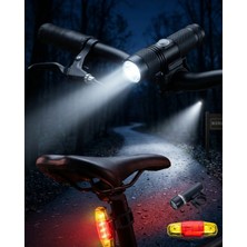 Renklime Bisiklet Far ve Stop Lambası Seti LED Ön Arka Emniyet Işığı