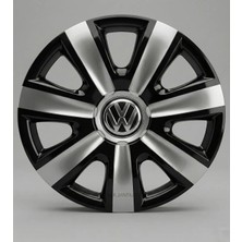 Luvak Volkswagen Bora Uyumlu Jantkapağı - 15 Inç- 1 Takım (4 Adet)-Çelik Görünümlü 1010R15
