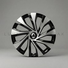 Luvak Renault Clio Uyumlu Jantkapağı - 15 Inç - 1 Takım (4 Adet) - Çelik Görünümlü 1080R15