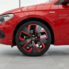 Luvak Tüm Renault Modellere Uyumlu 14 Inç Çıtalı Kırmızı Jantkapağı - 1 Takım (4 Adet) 1000R14