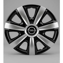 Luvak Opel Meriva Uyumlu Jantkapağı - 15 Inç - 1 Takım (4 Adet) - Çelik Görünümlü 1010R15