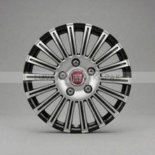 Luvak Fiat Linea Uyumlu Jantkapağı - 15 Inç - 1 Takım (4 Adet) - Çelik Görünümlü 1060R15