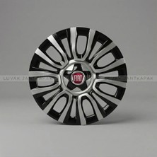 Luvak Fiat Siena Uyumlu Jantkapağı - 15 Inç - 1 Takım (4 Adet) - Çelik Görünümlü 1050R15