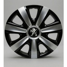 Luvak Peugeot 206 Uyumlu Jantkapağı - 15 Inç - 1 Takım (4 Adet) - Çelik Görünümlü 1010R15