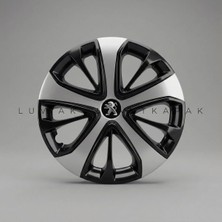 Luvak Peugeot 307 Uyumlu Jantkapağı - 15 Inç - 1 Takım (4 Adet) - Çelik Görünümlü 1040R15