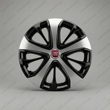 Luvak Fiat Linea Uyumlu Jantkapağı - 15 Inç - 1 Takım (4 Adet) - Çelik Görünümlü 1040R15
