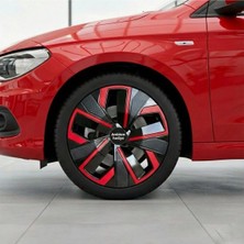 Luvak Tüm Renault Modellere Uyumlu 16 Inç Çıtalı Kırmızı Jantkapağı - 1 Takım (4 Adet) 1000R16
