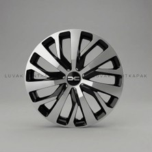 Luvak Dacia Sandero Uyumlu Jantkapağı - 15 Inç - 1 Takım (4 Adet) - Çelik Görünümlü 1090R15