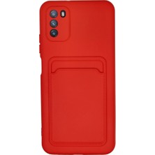 Drop Tedarik Xiaomi Pocophone M3 Kılıf Kelvin Kartvizitli Silikon - Kırmızı
