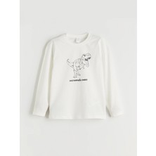 Lc Waikiki Yeni Sezon Dinozor Baskılı Erkek Çocuk Sweatshirt
