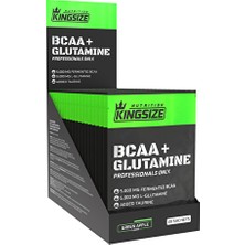 Kingsize Nutrition Bcaa + Glutamine Powder 12 gr 20 Saşe - Yeşil Elma