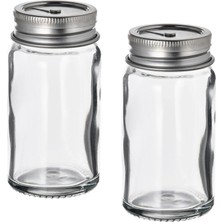 IKEA Cıtronhaj Cam-Paslanmaz Çelik 8 cm Tuzluk-Karabiberlik