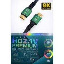 Taplin TH-188-3 3 mt Altın Uçlu 8k HDMI Kablo (Kutulu)