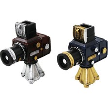 ForWhat Büro Ev Ofis Dekoru Için Reçine Yapım Retro Kamera Motif Biblo
