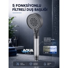 Aqua Sara 5 Fonksiyonlu Filtreli Duş Başlığı Su Arıtmalı, Klor ve Kireç Önleyici, Yüksek Basınçlı