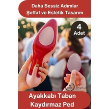 Svein #tabanbandı Ayakkabı Taban Kaydırmaz Ped 4 Adet Şeffaf Yapışkanlı Topuklu Stiletto Babet Kösele Sert Düz Taban Kayma Önleyici Ses Azaltıcı Kesilebilir Güvenli Yürüyüş Koruyucu Destek