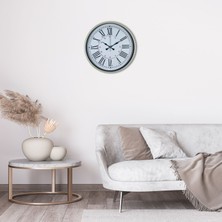Nikaa Shop Krem 36 cm Dekoratif Modern Duvar Saati