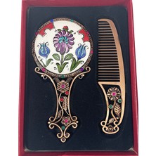 Çini Evi Düğün Hediyesi Tarak Ayna Seti