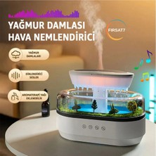 Beruflic Yağmur Damlası Tasarımlı Hava Nemlendirici ve Aromaterapi Difüzörü, 7 Renk Rgb Işık