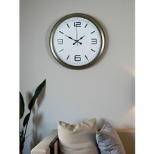 Nikaa Shop Modern Tasarım Eskitme 40 cm Metal Duvar Saati