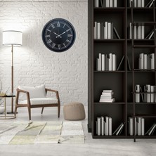 ForWhat Büro Ev Ofis Dekoru Için 52CM Siyah Royal Motif Duvar Saati