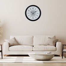 ForWhat Büro Ev Ofis Dekoru Için 52CM Siyah Mandala Motif Duvar Saati