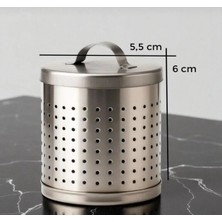 Empressco Paslanmaz Çaydanlık Içi Demlik Süzgeci 6.5x7 cm - Ince Gözenekli Pratik Kullanım Çaycı Süzgeci Metal