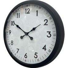 Nikaa Shop 60 cm Siyah Dekoratif Metal Duvar Saati