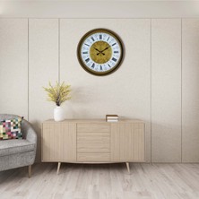 Nikaa Shop Kahverengi 36 cm Desenli Duvar Saati