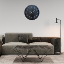 ForWhat Büro Ev Ofis Dekoru Için 52CM Siyah Elegance Motif Duvar Saati