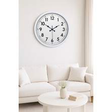 Nikaa Shop Beyaz Dekoratif Stil 52 cm Metal Duvar Saati