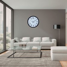 ForWhat Büro Ev Ofis Dekoru Için 52CM Siyah Roma Rakamlı Motif Duvar Saati