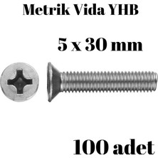 TUĞRA HIRDAVAT Metrik Vida Civata Yhb 5X30 mm 100 Adet Yıldız