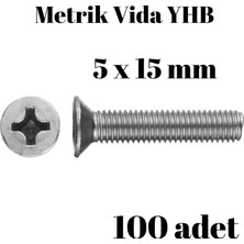 TUĞRA HIRDAVAT Metrik Vida Civata Yhb 5X15 mm 100 Adet Yıldız
