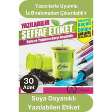 Svein #isimlik Suya Dayanıklı Yazılabilen Baharat Etiketi 30 Adet Şeffaf Yapışkanlı Kavanoz Etiketi Fide Tohum Saksı Bitki Isimlendirme Markalama Not Etiketi Güçlü Yapışkan Iz Bırakmadan Çıkarılabilir