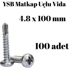 TUĞRA HIRDAVAT Yıldız Silindir Başlı 4.8X100 Ysb Matkap Uçlu Akıllı Vida 100ADET