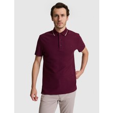 Cacharel Erkek Bordo Slim Fit Tişört 50328357-VR014