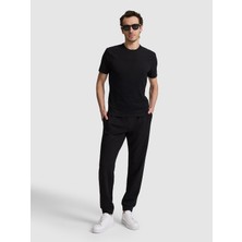 Cacharel Erkek Siyah Slim Fit Paçası Lastikli Eşofman Altı 50320638-VR046