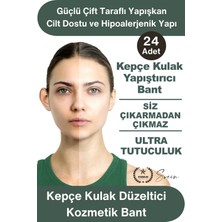 Svein #kepçekulak Kepçe Kulak Düzeltici Kozmetik Bant 24 Adet Şeffaf Çift Taraflı Görünmez Cilt Dostu Hipoalerjenik Kulak Sabitleyici Estetik Bant Gün Boyu Güçlü Tutuş Kolay Uygulama