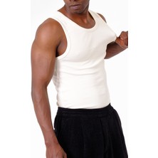 Gamaro Erkek Halter Yaka Penye Kaşkorse Fitted Kalıp Sporcu Likralı Atlet