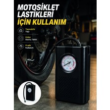 Cm Store Araç Lastik Şişirme Pompası Taşınabilir Analog Basınç Göstergeli Hava Kompresörü