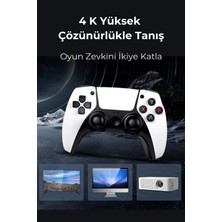 Eco Lounge Taşınabilir Çift Kollu 30.000 Oyunlu Kablosuz Oyun Konsolu, 2.4ghz Bağlantılı Beyaz Retro Gamepad